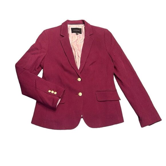 Banana Republic Factory Knit Pique Acedemy Blazer in Raspberry Size 6 - Picture 3 of 14